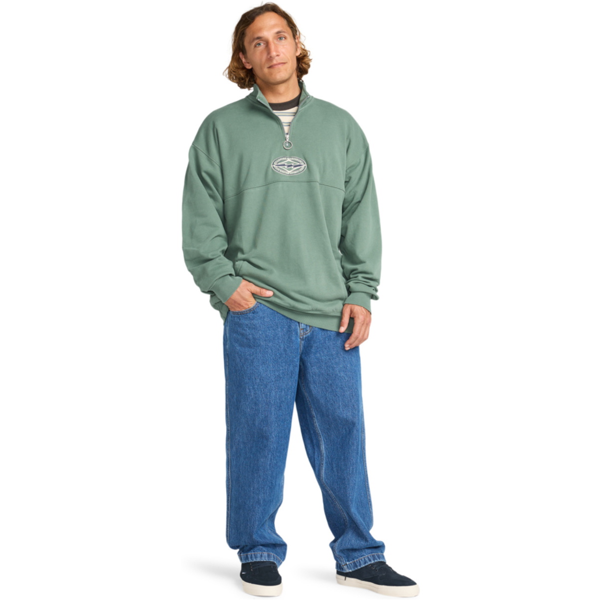 2025 Billabong Männer Core Lord Half Zip Sweater EBYFT00150 - Hunter